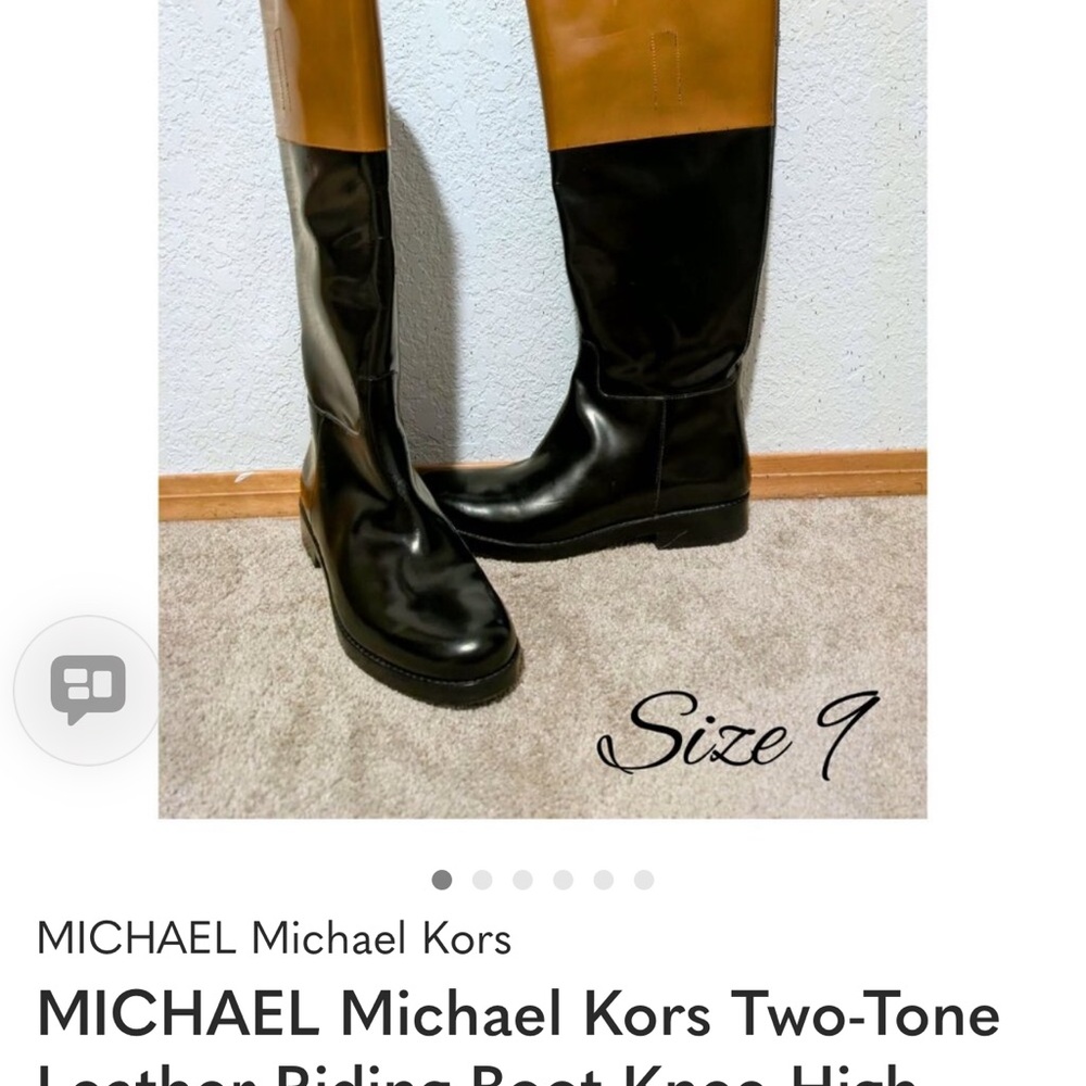 Michael Kors Black Leather Ankle Boot Sole View